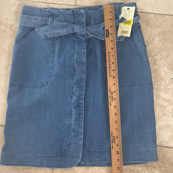 NWT Reba southwestern chambray denim shirt skirt sz 4 - Picture 11 of 11